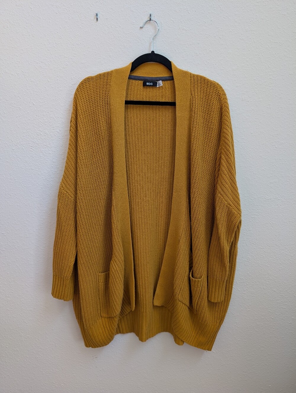 Urban Outfitters BDG Mustard Yellow Slouchy Cardigan